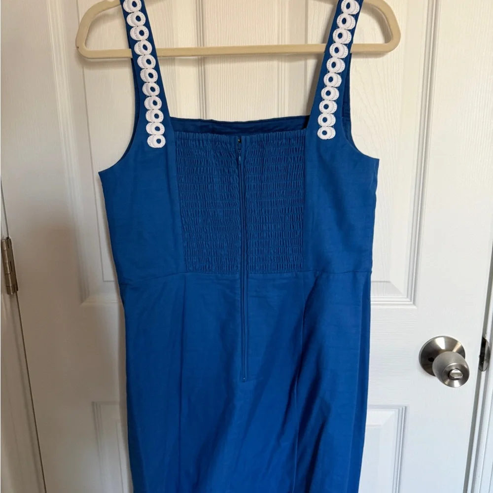 Lilly Pulitzer Blue Jumpsuit with White Trim - Picture 5 of 6